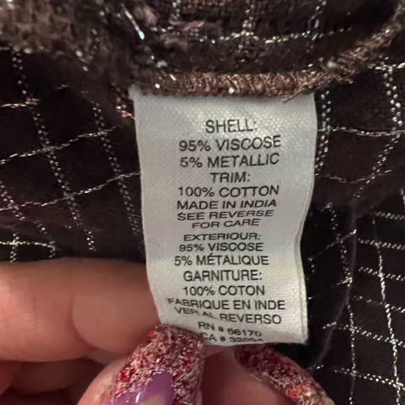 Free People - Like New - Vintage - Metallic Tunic Boho Top - Size: Large - Picture 4 of 6